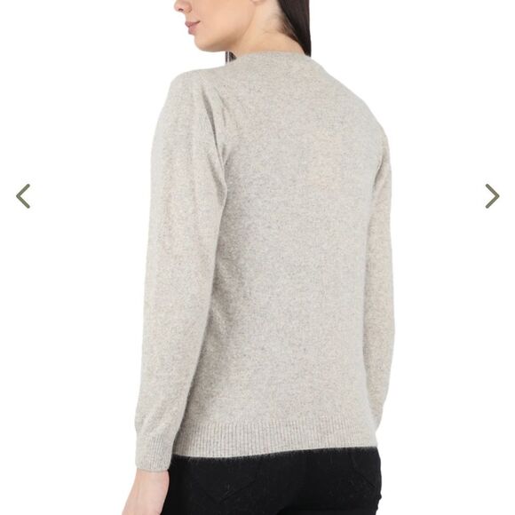 Monte Carlo Light Khaki Angora Wool Open Front Cardigan 38/L - Picture 2 of 16